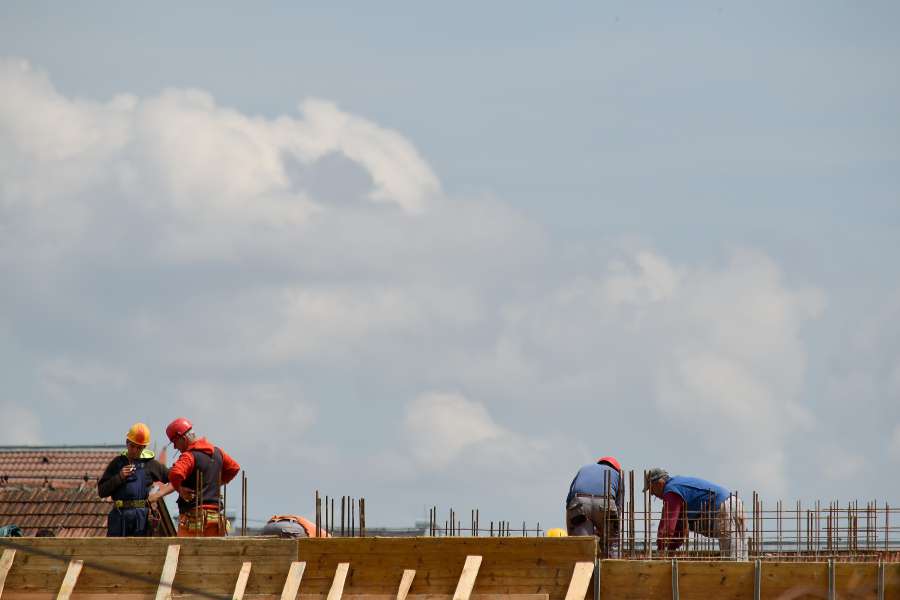 construcción, trabajador de la construcción, trabajando