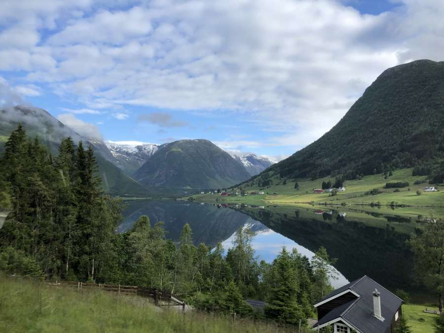 alpine, beautiful, cottage, hilltop, lake 