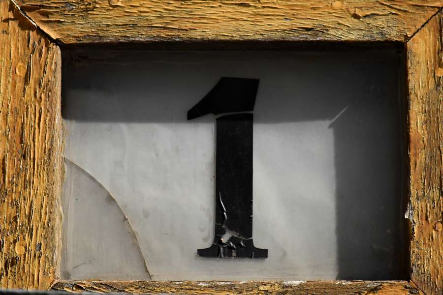 abandoned, decay, frame, glass, number, old 