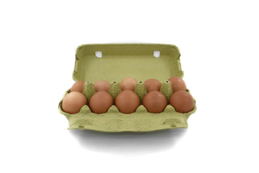 egg, egg box, egg yolk, eggshell, full 