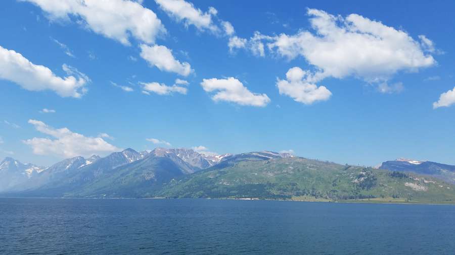 lake, panorama, mountain, range, mountains 