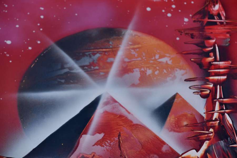 fantasy, galaxy, reddish, moon, science 