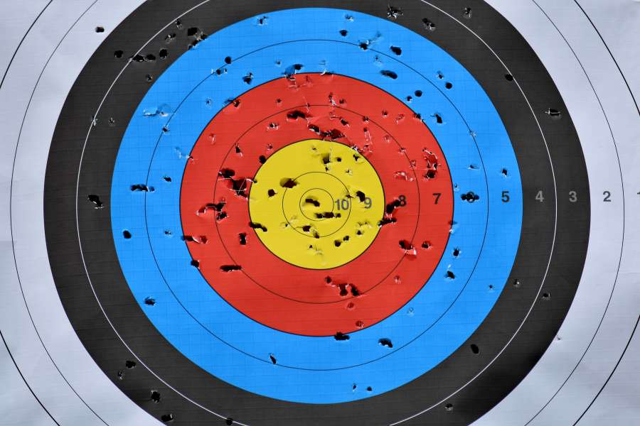 center, archery, target, round, precision 