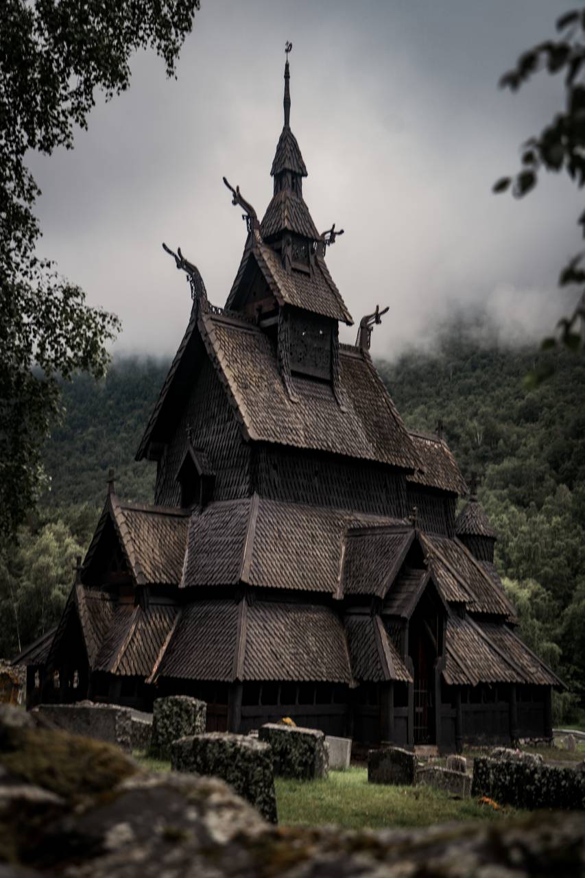 Borgund, church, Norway, historic, architecture, wooden, medieval, stave, religious, landmark, Scandinavian, traditional, heritage, ancient, building, cultural, picturesque, 