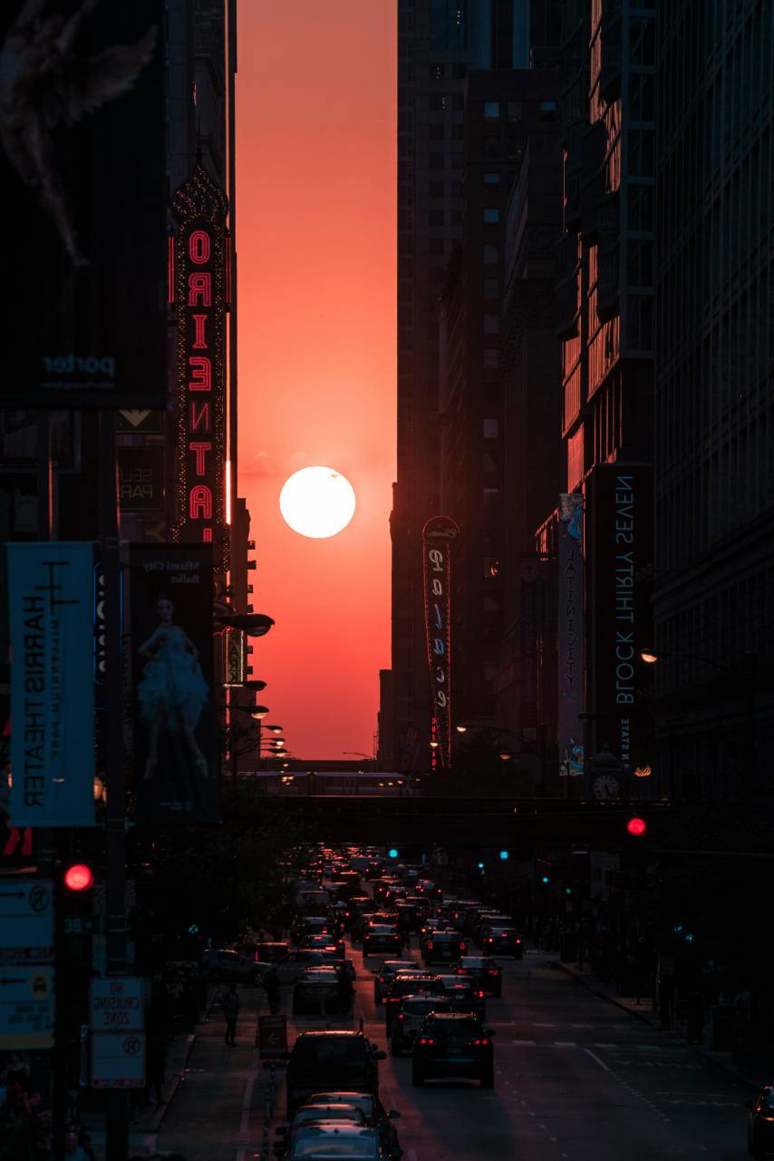 Manhattanhenge, Manhattan, street, grid, sunset, alignment, urban, New York, skyline, photography, cityscape, horizon, optical, event, architecture, traffic, landmark, USA, 
