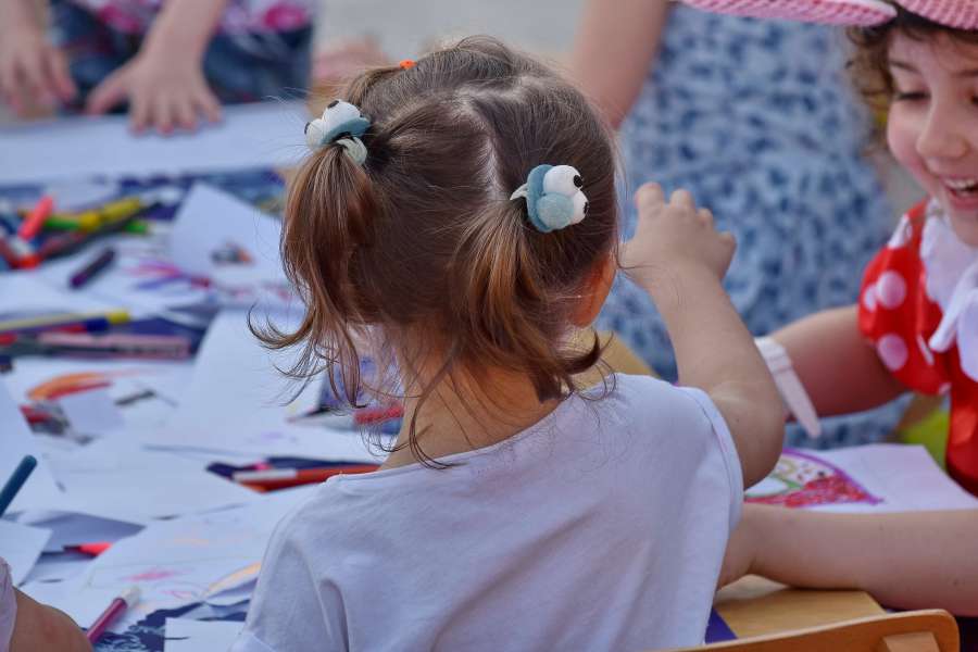 infância, desenho, criança, educação, menina