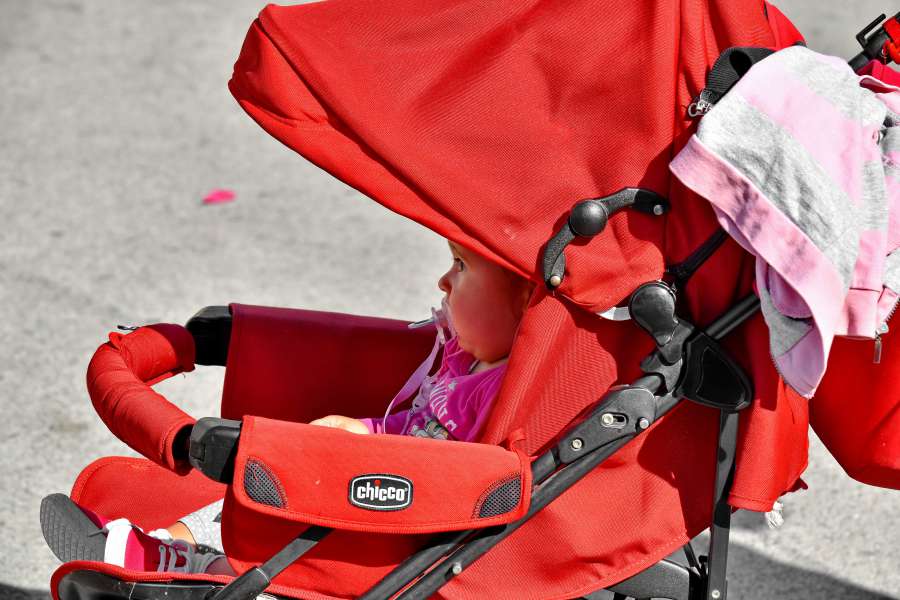 baby, cart, face, portrait, side view, child 