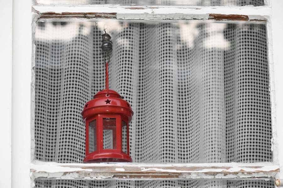 decoration, glass, lamp, red, transparent 