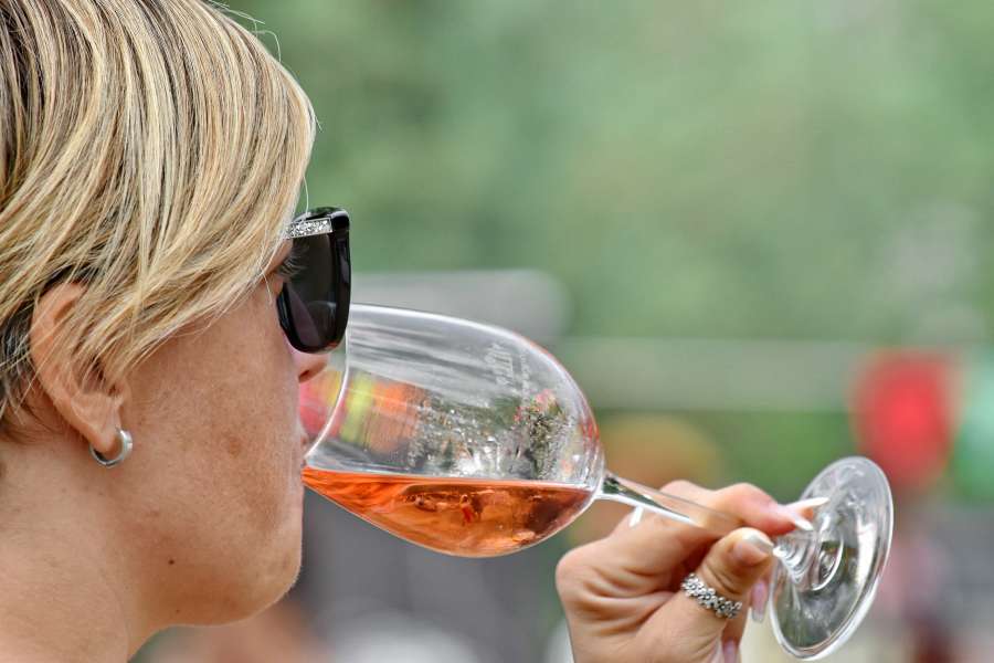 álcool, bebida, vinho tinto, mulher, copo