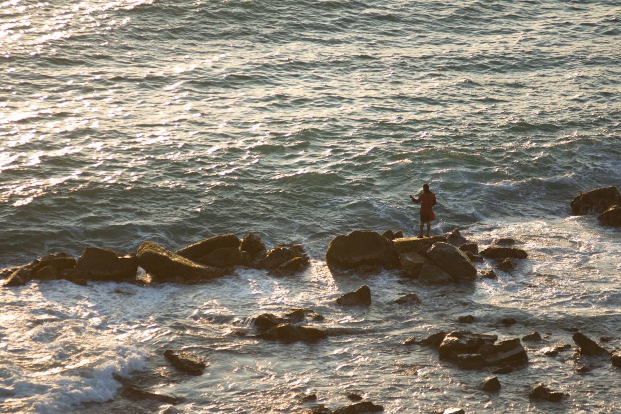 sea, fishing, coast, water, man, ocean, fisherman, nature, outdoor, sky, vacation, summer, blue, hobby, shore, people, landscape, beach, sunset, fish, recreation, person, rock, travel, view, horizon, lifestyle, sport, rod, relaxation, background, sun, sunrise, silhouette, rocks, leisure, island, coastline, tourism, activity, wave, outdoors, beautiful, evening, young, holiday, sand, fishing rod, waves, mediterranean, 