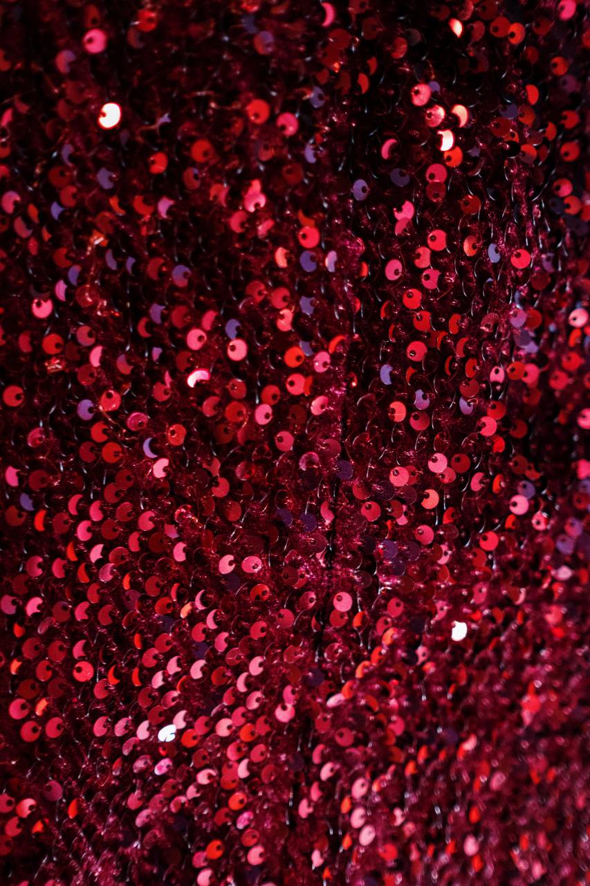 Red, Sequin, Background, Sparkle, Glitter, Shiny, Texture, Glamorous, Bright, Pattern, Fabric, Reflective, Festive, Vibrant, Dazzling, 