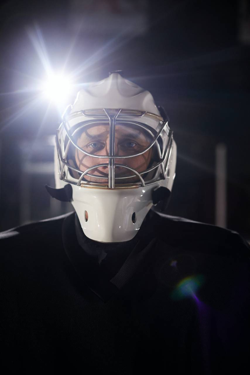 helmet, stick, goalkeeper, sport, hockey, equipment, winter, goal, game, puck, ice, team, player, athlete, white, professional, skate, play, background, uniform, goalie, competition, action, protection, mask, rink, person, skating, glove, people, net, red, graphic, sports, black, design, symbol, skill, man, isolated, goaltender, abstract, icon, motion, sign, stadium, 