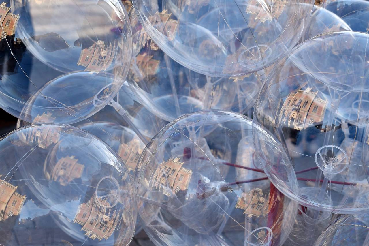 globo, efecto, plástico, reflejo, juguetes