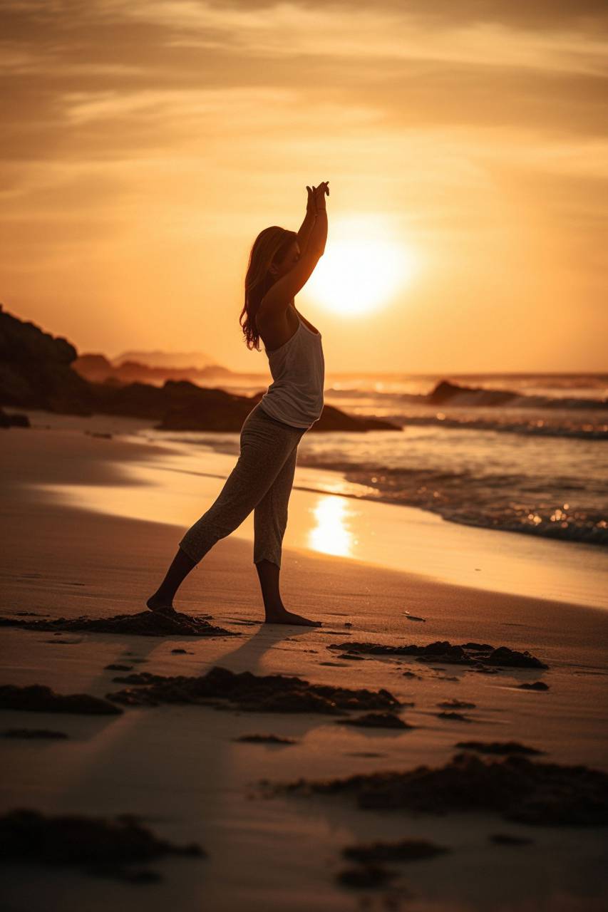 Meditation, Peace, Serenity, Sunrise, Beach, Calm, Tranquility, Reflection, Nature, Mindfulness, Balance, Relaxation, Harmony, Wellness, Energy, Focus, Spirituality, Freedom, Breathe, Silence, Zen, Solitude, Renewal, Ocean, Horizon, Inspiration, Gratitude, Journey, Empowerment, Bliss, stretching, 