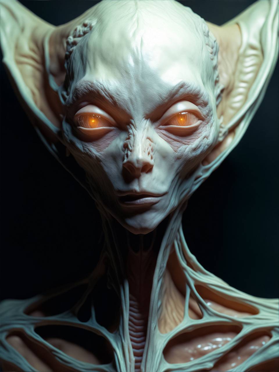 Extraterrestre, Ser cósmico, Otro mundo, Entidad extraterrestre, Visitante intergaláctico, Criatura del espacio exterior, Ser sobrenatural, Encuentro extraterrestre, Retrato ET, Personaje de ciencia ficción, Viajero interplanetario, Encuentro cercano, Ser celestial, Forma de vida extraterrestre, Retrato galáctico, Invasor espacial, Entidad desconocida, Visitante extraterrestre, Retrato cósmico, Rostro extraterrestre, Retrato intergaláctico, Ser del espacio exterior, Perfil marciano, Encuentro OVNI, Presencia extraterrestre, Extraterrestre, Reptiliano,