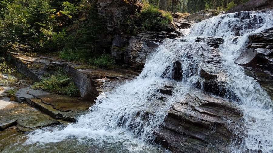 cascade, flow, stream, landscape, channel 
