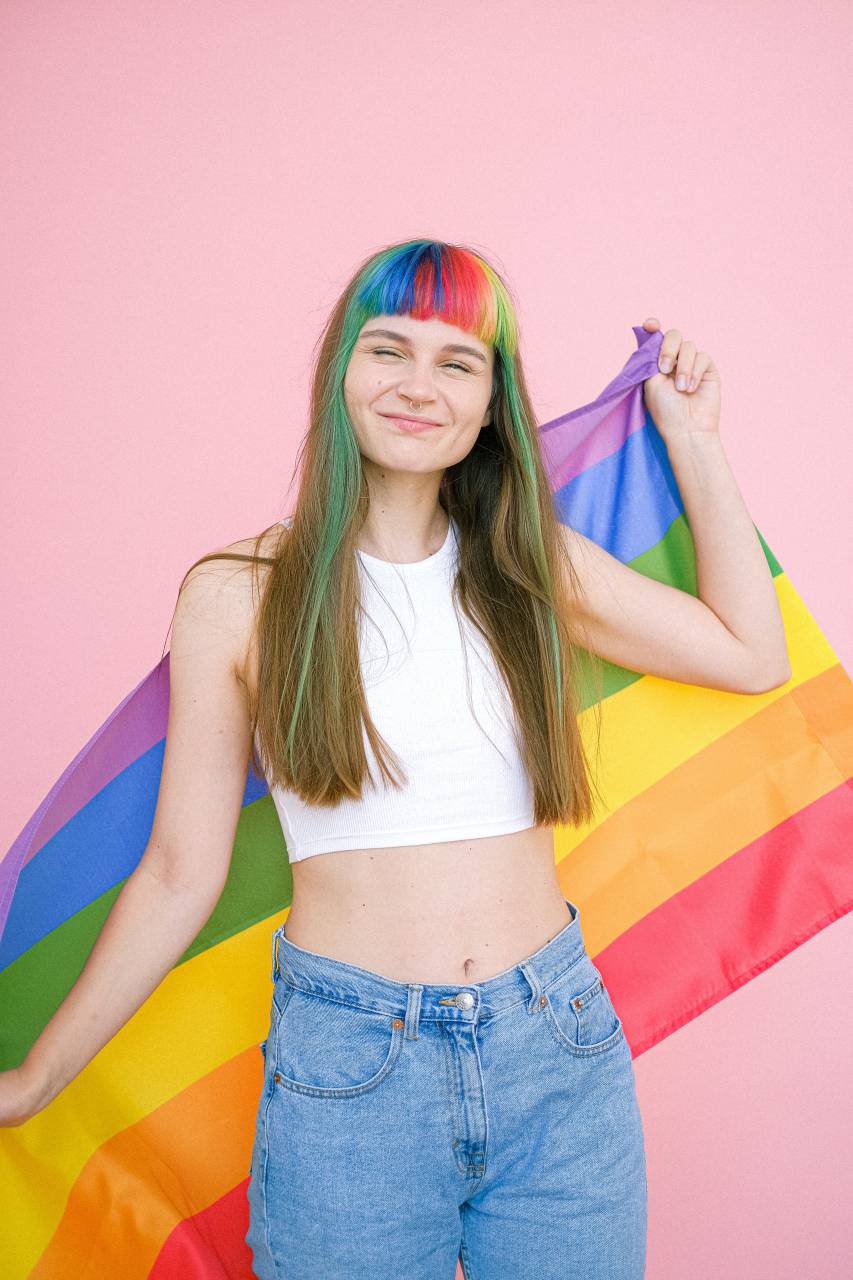 gay pride, LGBTQ, community, rainbow flag, diversity, equality, acceptance, love, support, activism, rights, celebration, freedom, identity, culture, social justice, inclusion, solidarity, protest, parade, colors, human rights, intersectionality, movement, visibility, woman, 