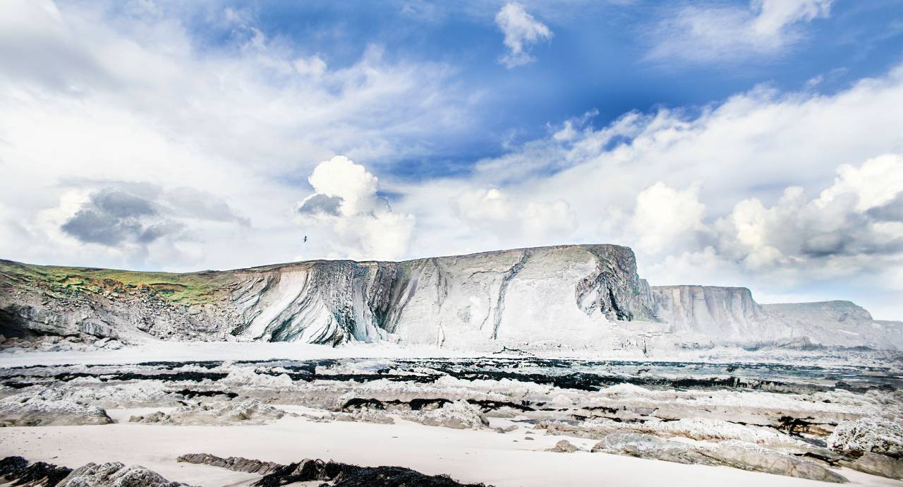 beach, beautiful, cliffs, clouds, cold, rock, scenic, landscape, sea, ocean, outdoors, spring, tide, travel, water
, 