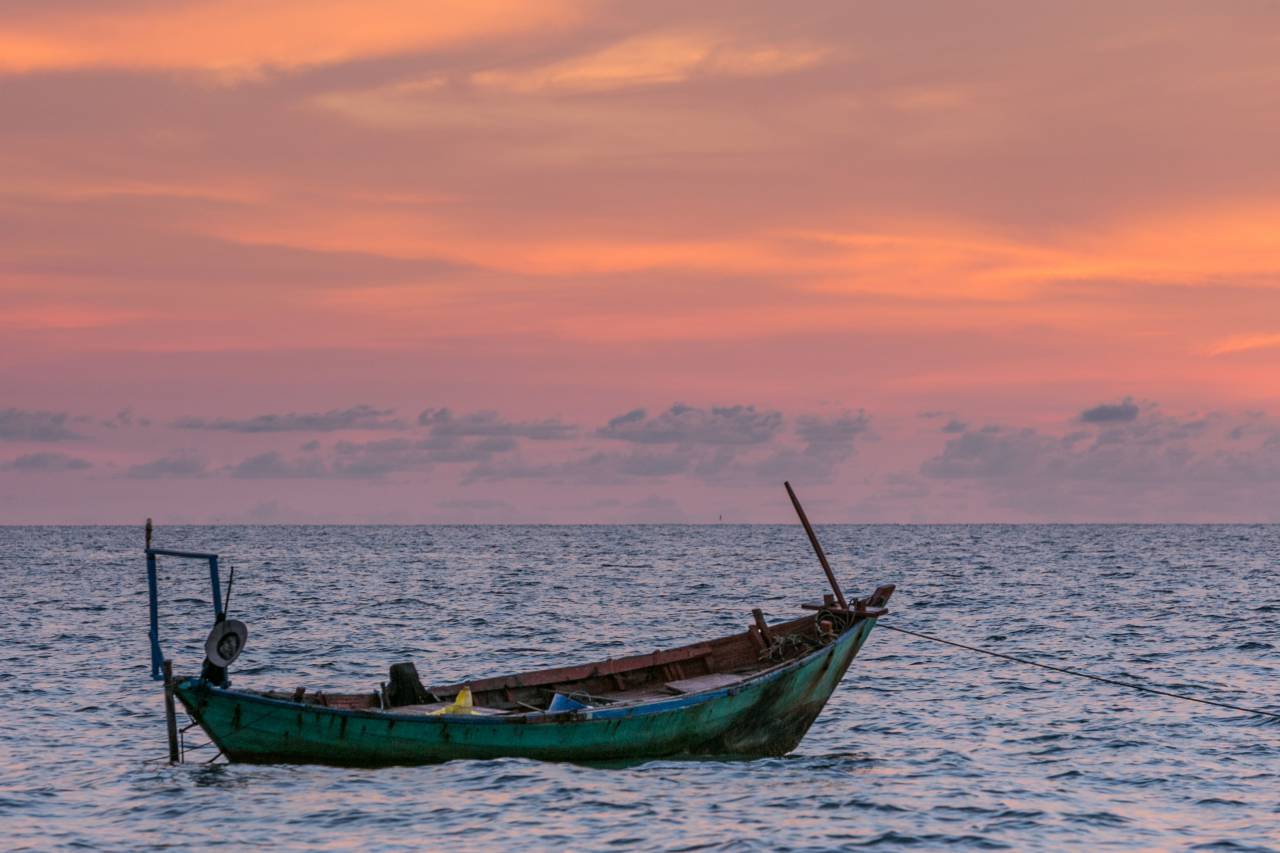 Barco, océano, mar, ola, naturaleza, vista, vela, nubes, cielo, madera, cuerda,