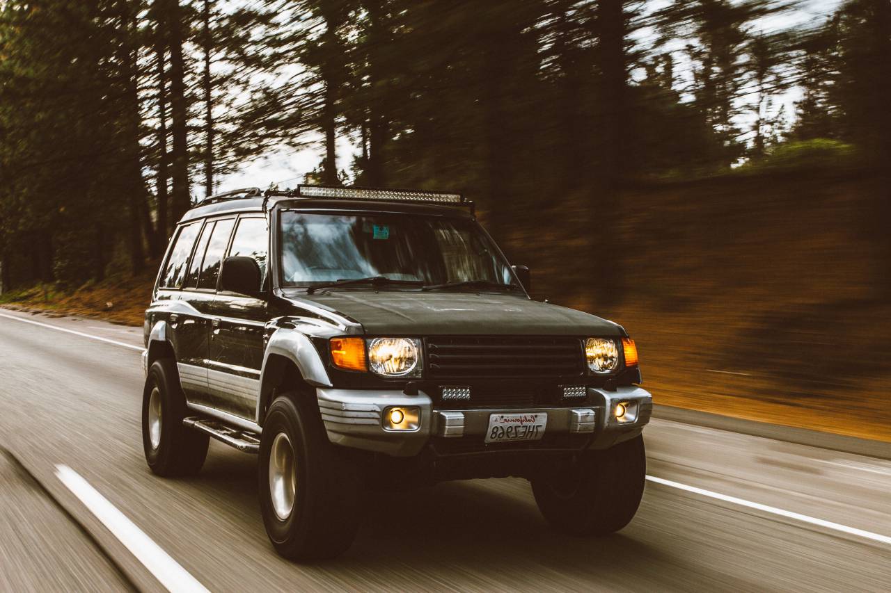 car, vehicle, headlights, bumper, black, windshield, trees, , glossy, shiny, plants, automotive, road, moving
, 