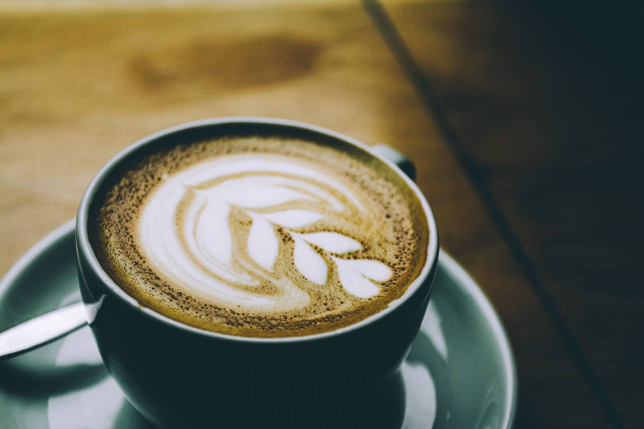 coffee, bean, seed, brown, cafe, wood, hot, mug, cup, art, design, plate, teaspoon
, 