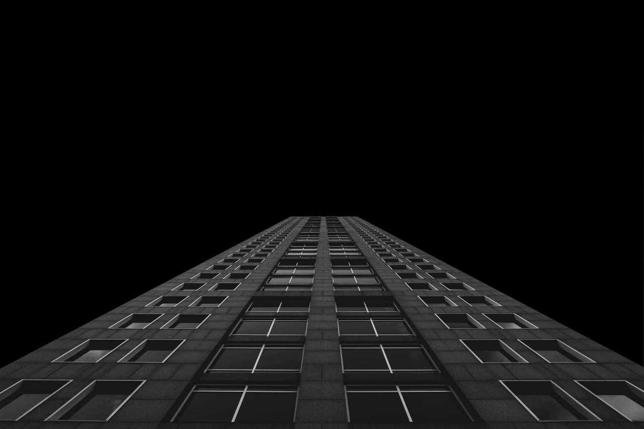 oscuro, blanco y negro, arquitectura, rascacielos, torre, edificio,