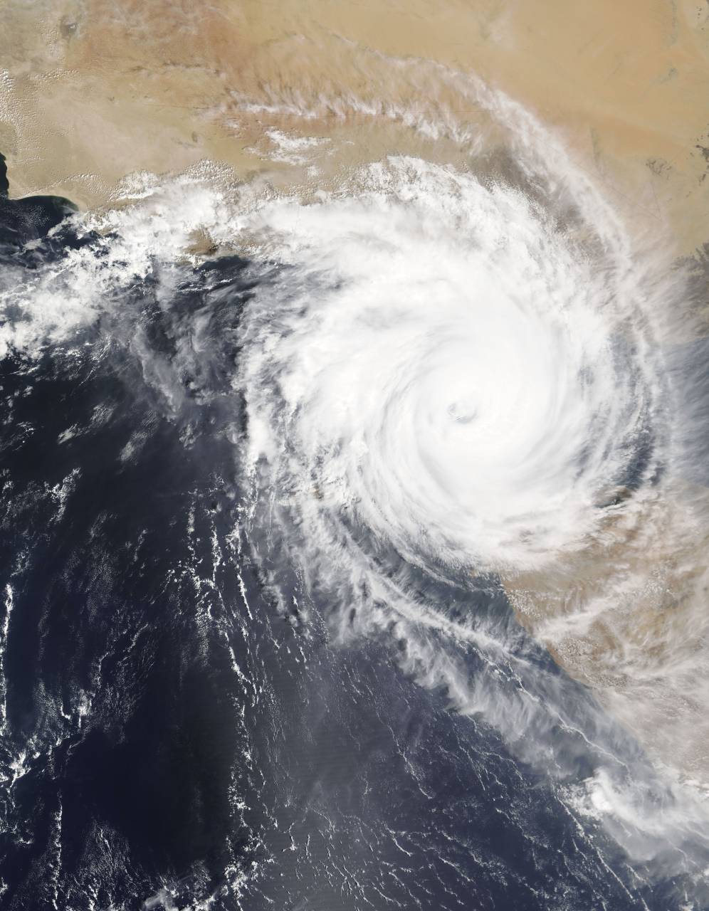 Tierra, espacio, ciclón, tierra, agua, ojo,