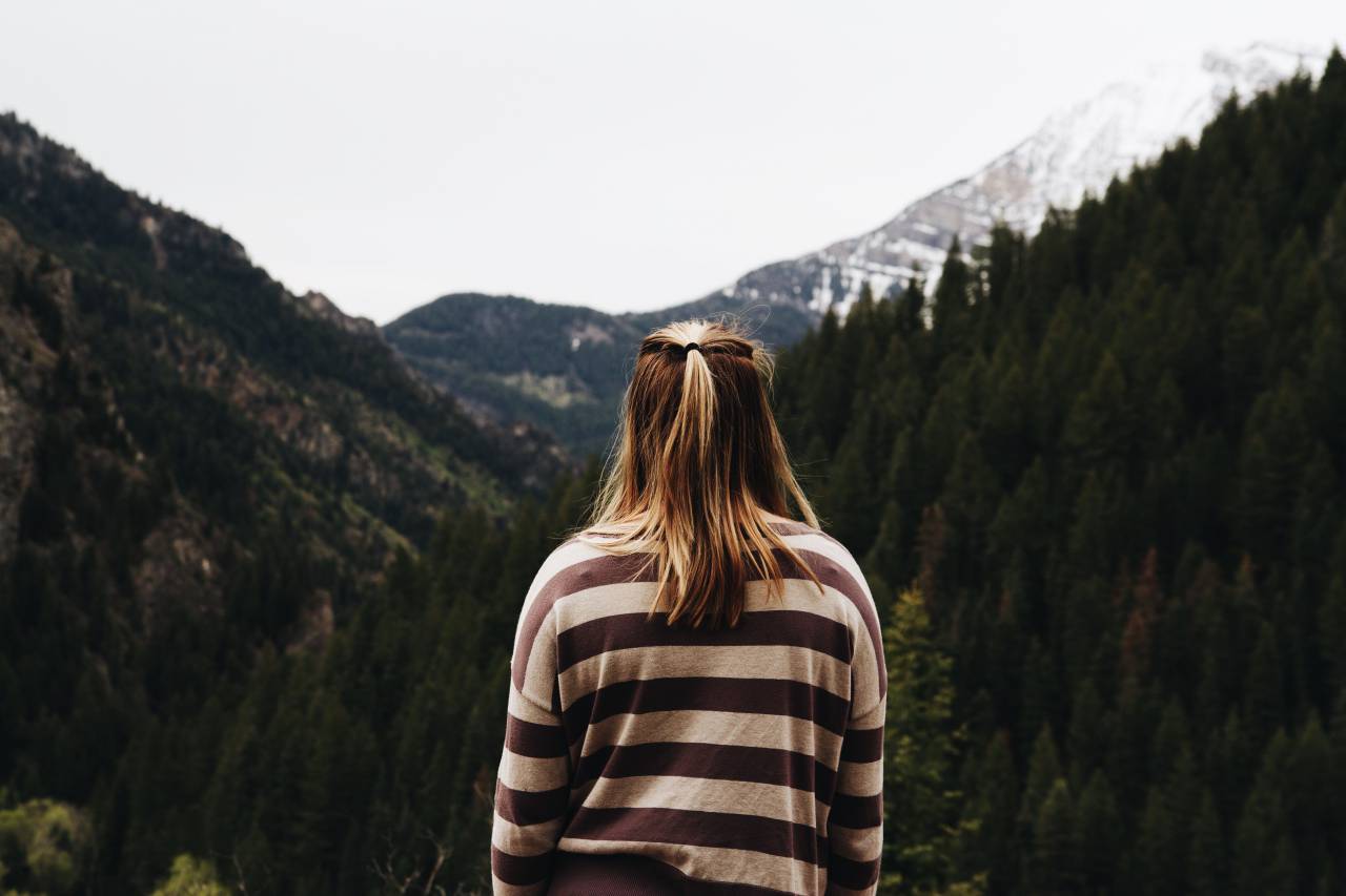 girl, woman, mountains, landscape, nature, outdoors, adventure, looking, people, sweater
, 