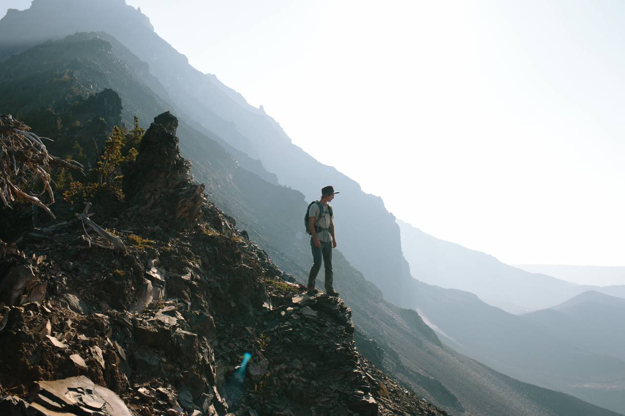 hiking, trekking, mountains, cliffs, nature, outdoors, adventure, guy, man, people, backpack, landscape
, 
