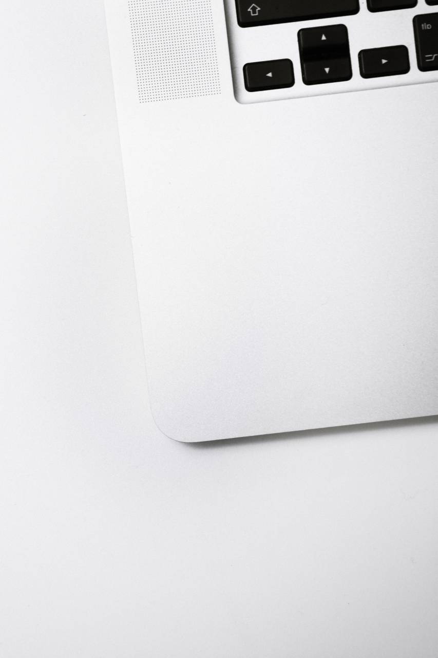 ordenador portátil, manzana, teclado, tecnología, mac, aplicación, software, hardware, blanco, mesa, oficina, trabajo,