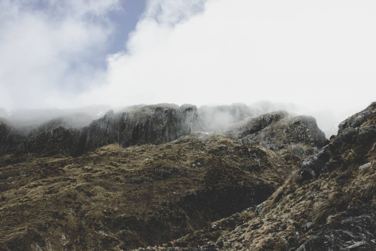 Montaña, Highland, nube, cielo, cumbre, Ridge, paisaje, naturaleza, valle, niebla, nubes, cielo,