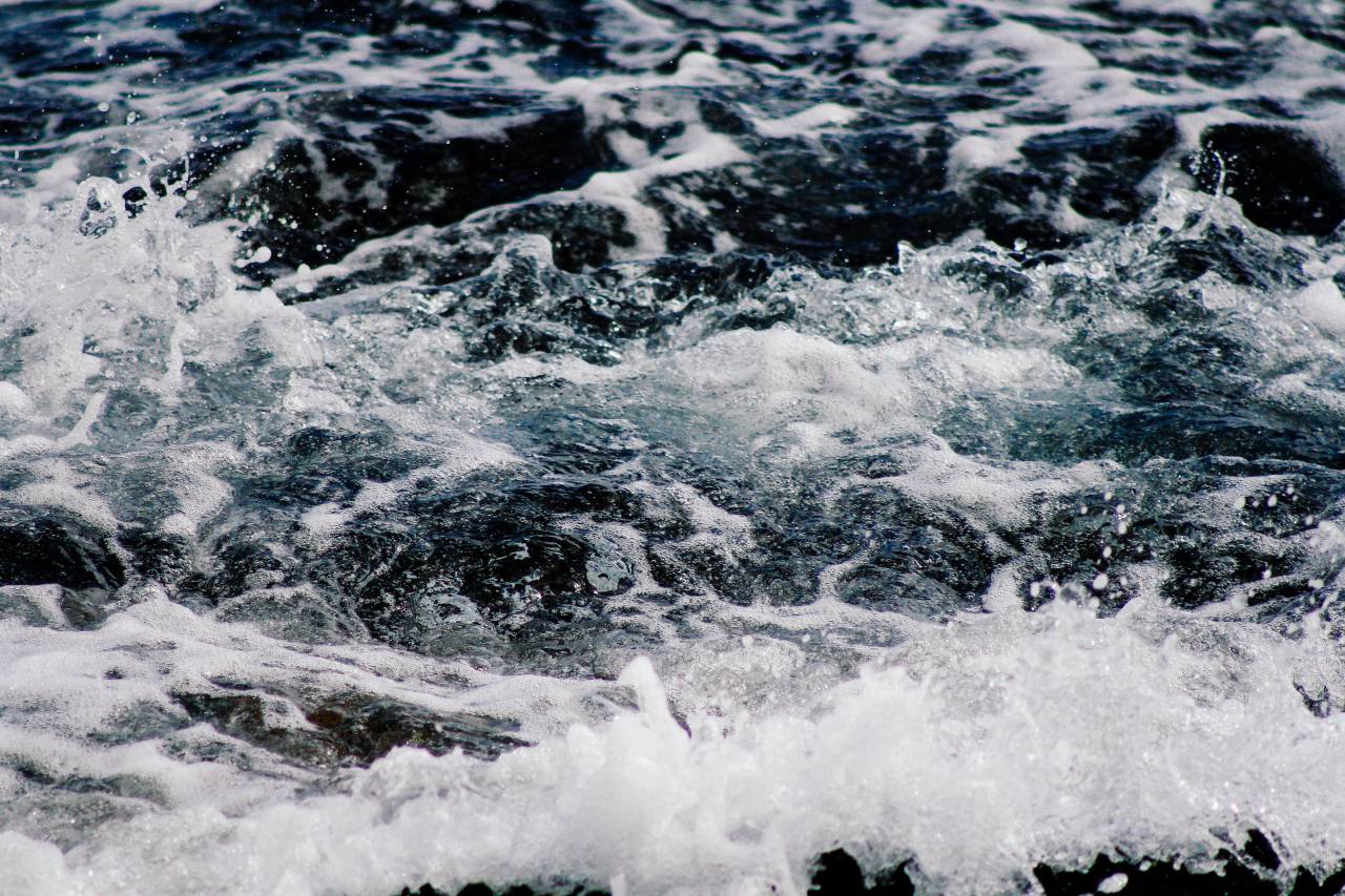 Océano, mar, olas, agua, salpicaduras,