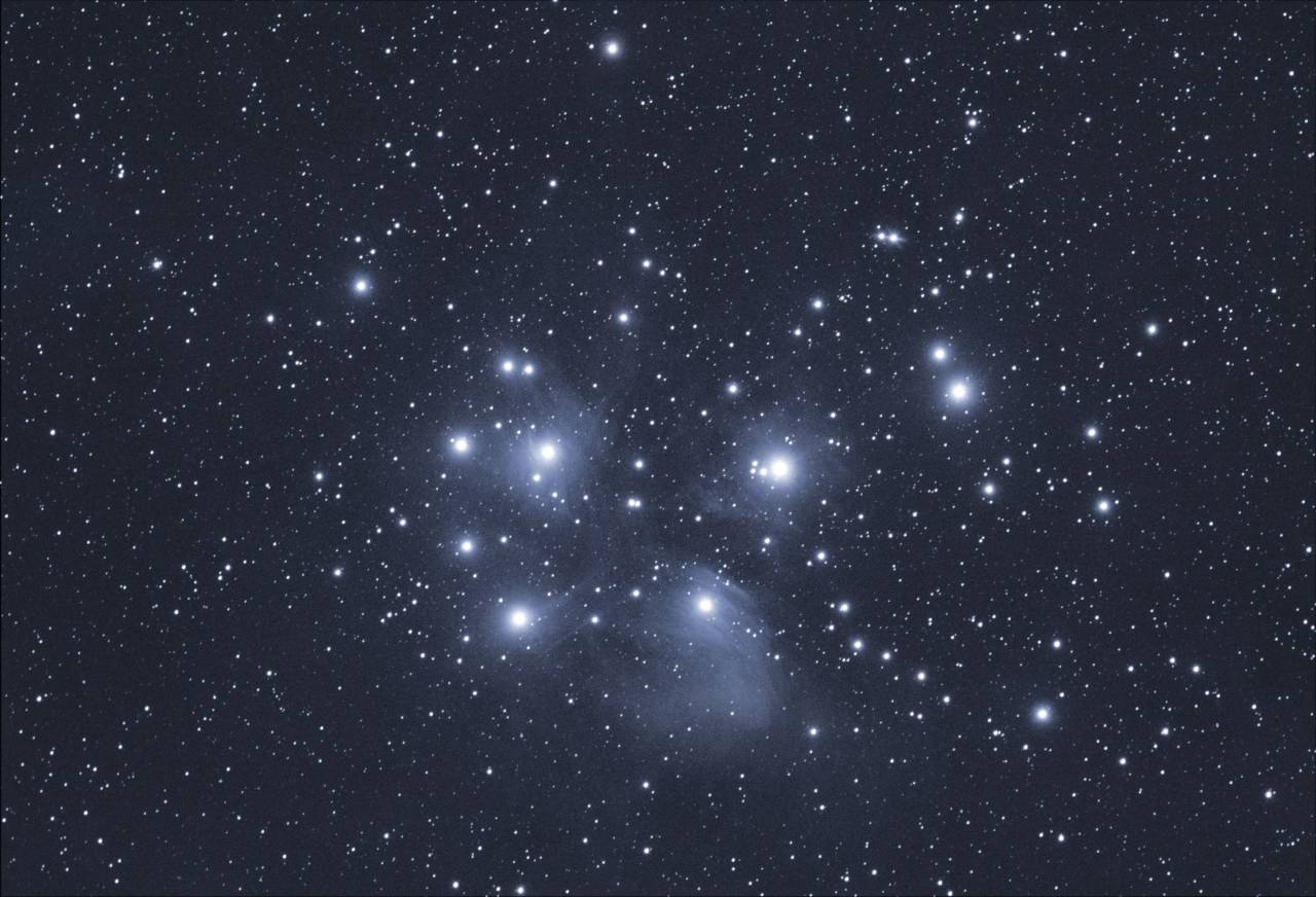 Pléyades, noche, estrellas, estrellado, cielo, astronomía, espacio, galaxia, constelaciones, oscuro, espacio profundo, cúmulo, universo, interestelar, cosmos, telescopio, naturaleza,