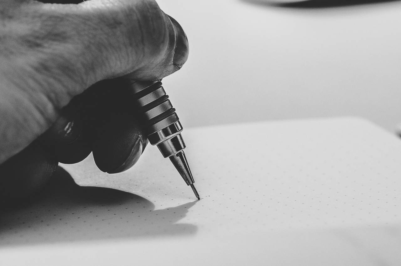 bosquejo, dibujo, diseño, papel, bolígrafo, bloc de notas, en blanco y negro,