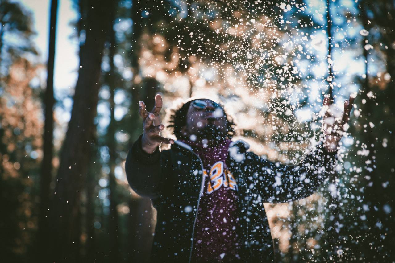 snow, white, people, man, shades, woods, forest
, 