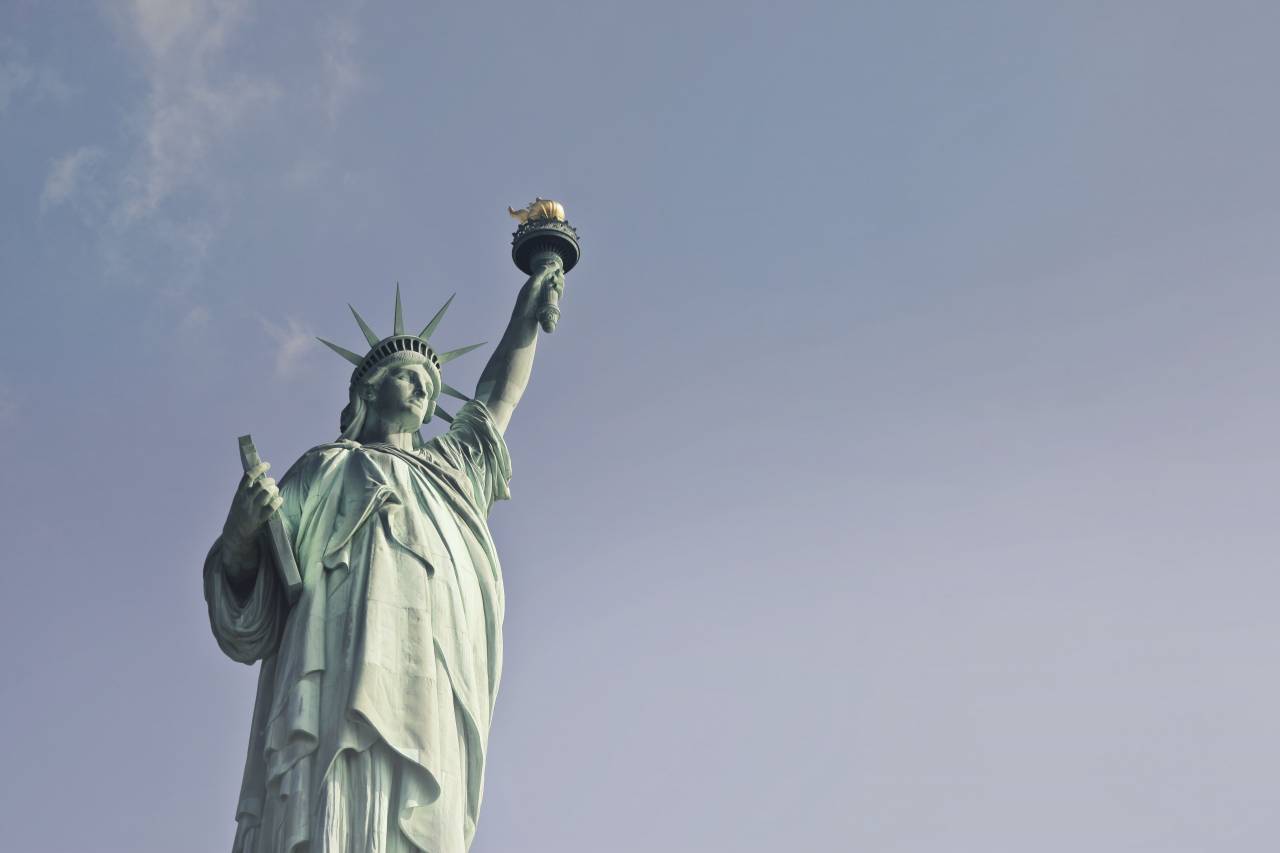 Statue of Liberty, NYC, new york, city, architecture, statue, blue sky, monument, torch, tourism, usa
, 