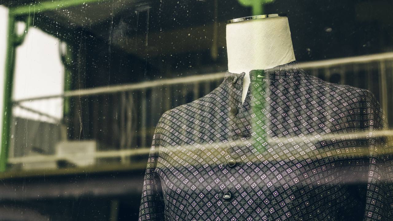 Todavía, elementos, cosas, ventana, pantalla, vidrio, maniquí, ropa, reflexión, todavía, bokeh,