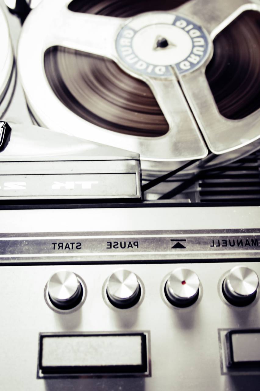 tecnología, audio, grabar, jugador, vinilo, vendimia,