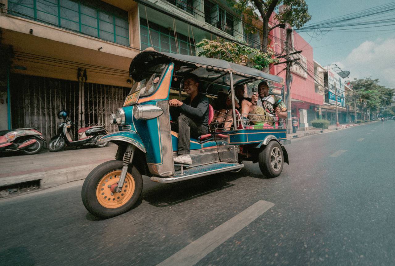 thailand, tuktuk, road, vehicle, transportation, people, passengers
, 