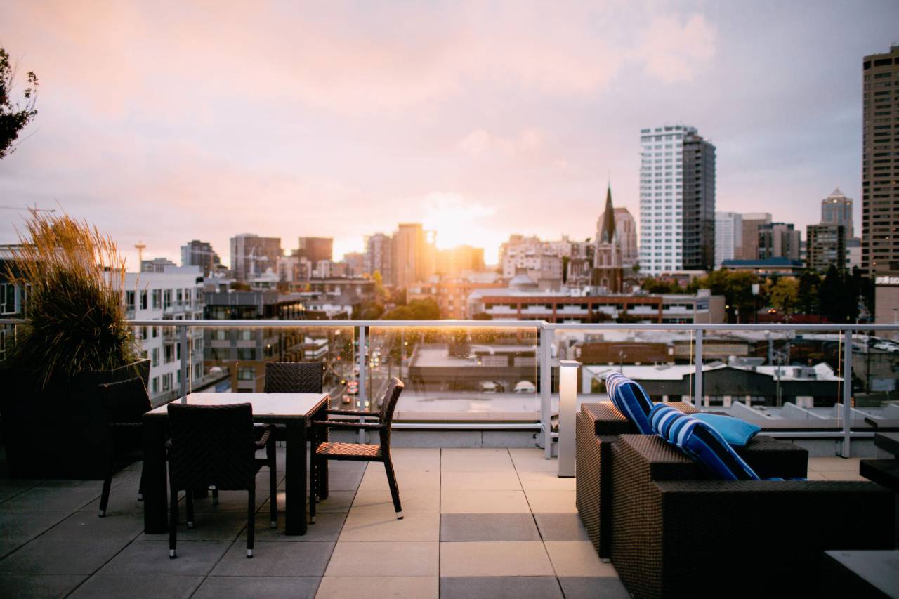 urban, city, buildings, skyline, apartment, rooftop, sun, sunset
, 
