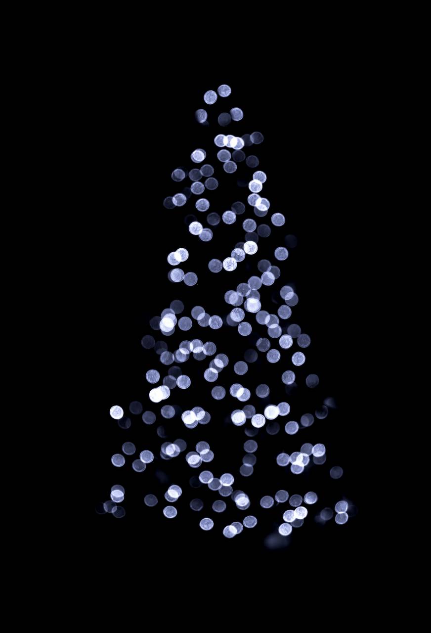 vacaciones, fondo, navidad, negro, árbol, superposición, luz, abstracto, celebración, telón de fondo, espacio de copia, árbol de navidad, diciembre,