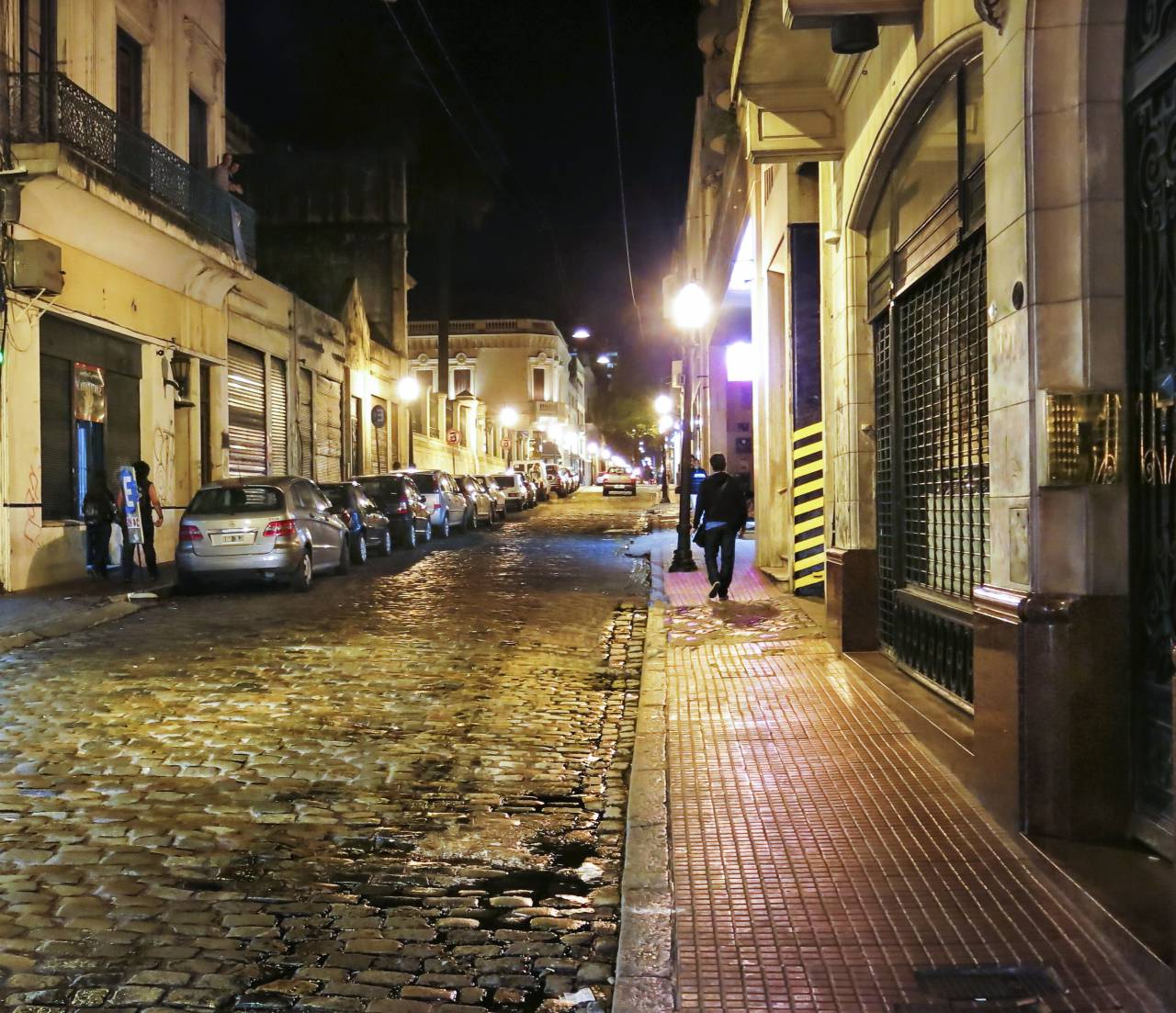 street, argentina, architecture, old, travel, tourism, urban, city, building, historical, neighborhood, buenos aires, landmark, historic, facade, traditional, cityscape, south america, sightseeing, antique, cobblestone, plaza dorrego, San Telmo, Night, 
