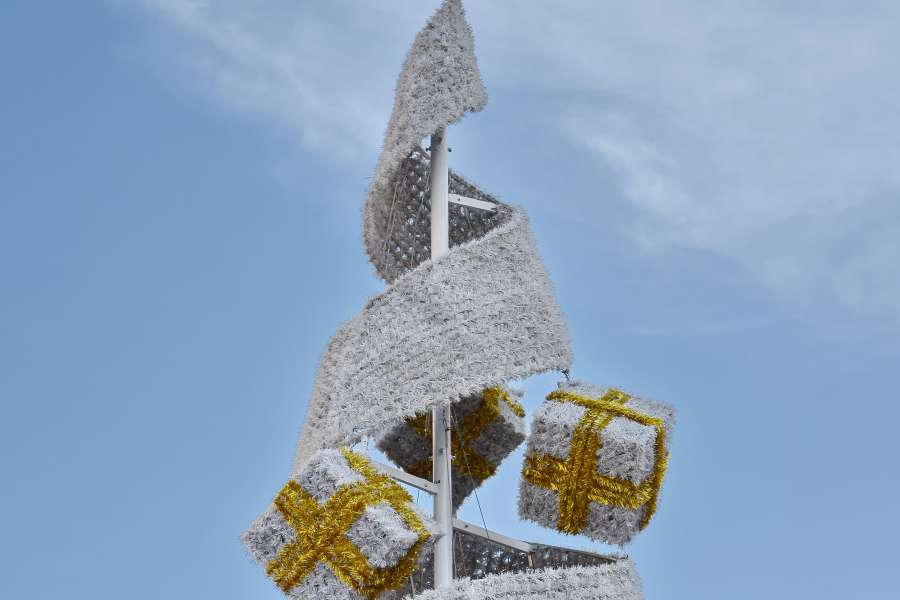 christmas, decoration, gifts, tree, white 