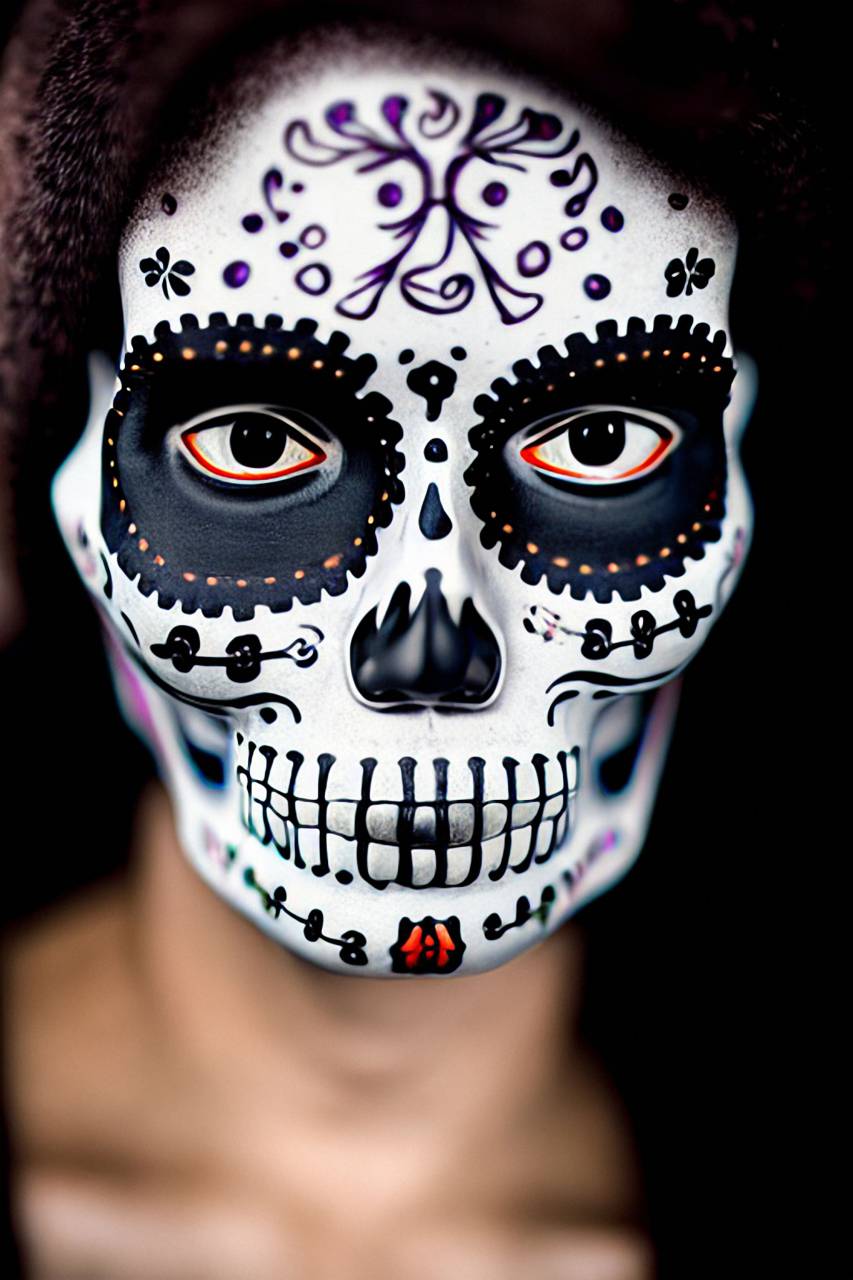 Día de Muertos;cráneo;cara pintada,halloween,rostro humano,cráneo humano,retrato,muerte,esqueleto humano,espeluznante,mujer,