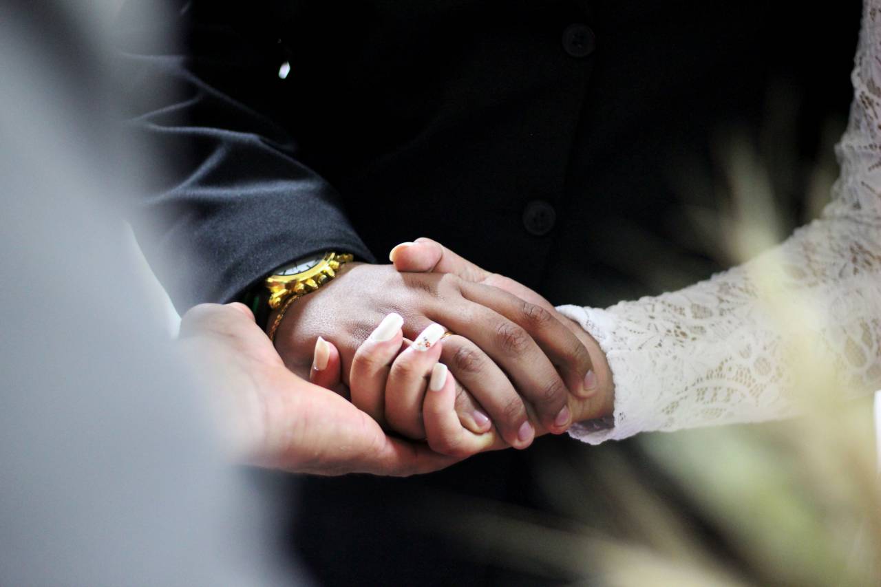 holding hand, gold, watch, people, woman, man, couple, wedding, marriage
, 