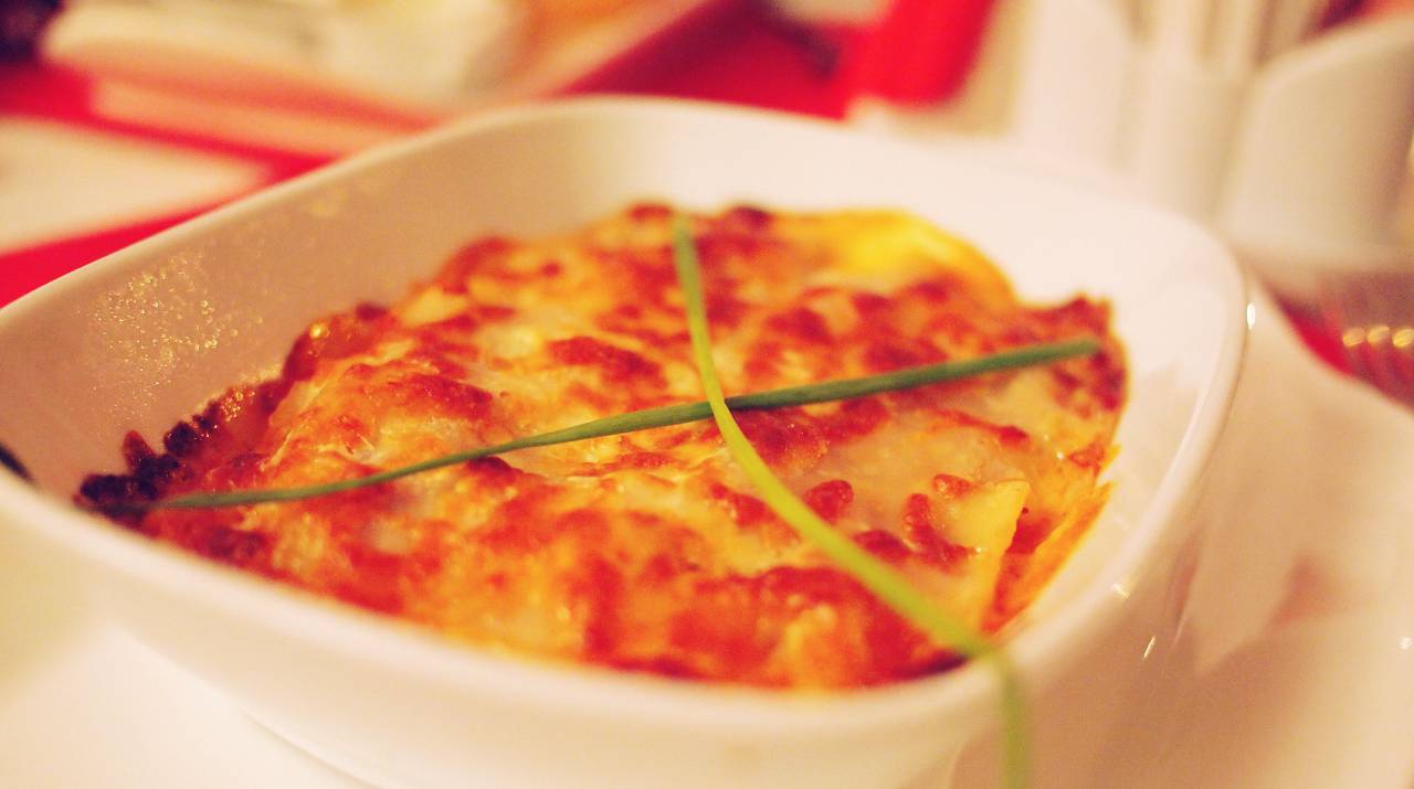 lasaña, comida, cena, almuerzo, restaurante,