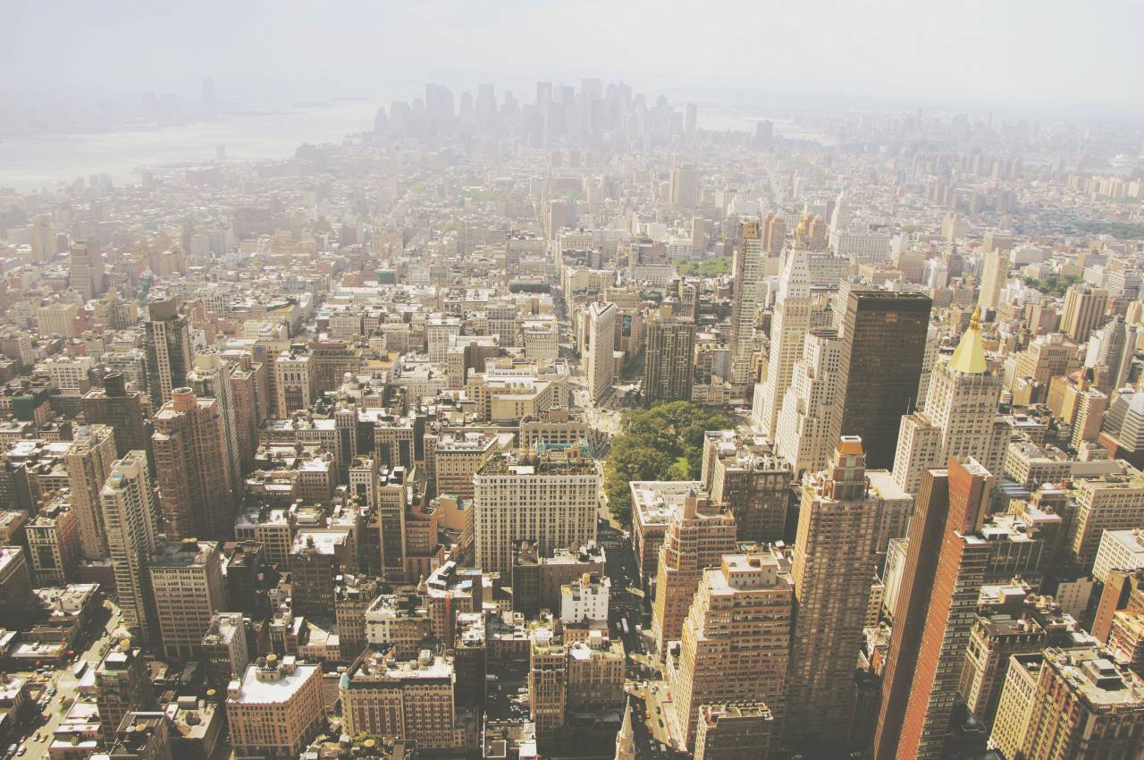 new york, city, skyline, view, buildings, towers, skyscrapers, rooftops, aerial
, 