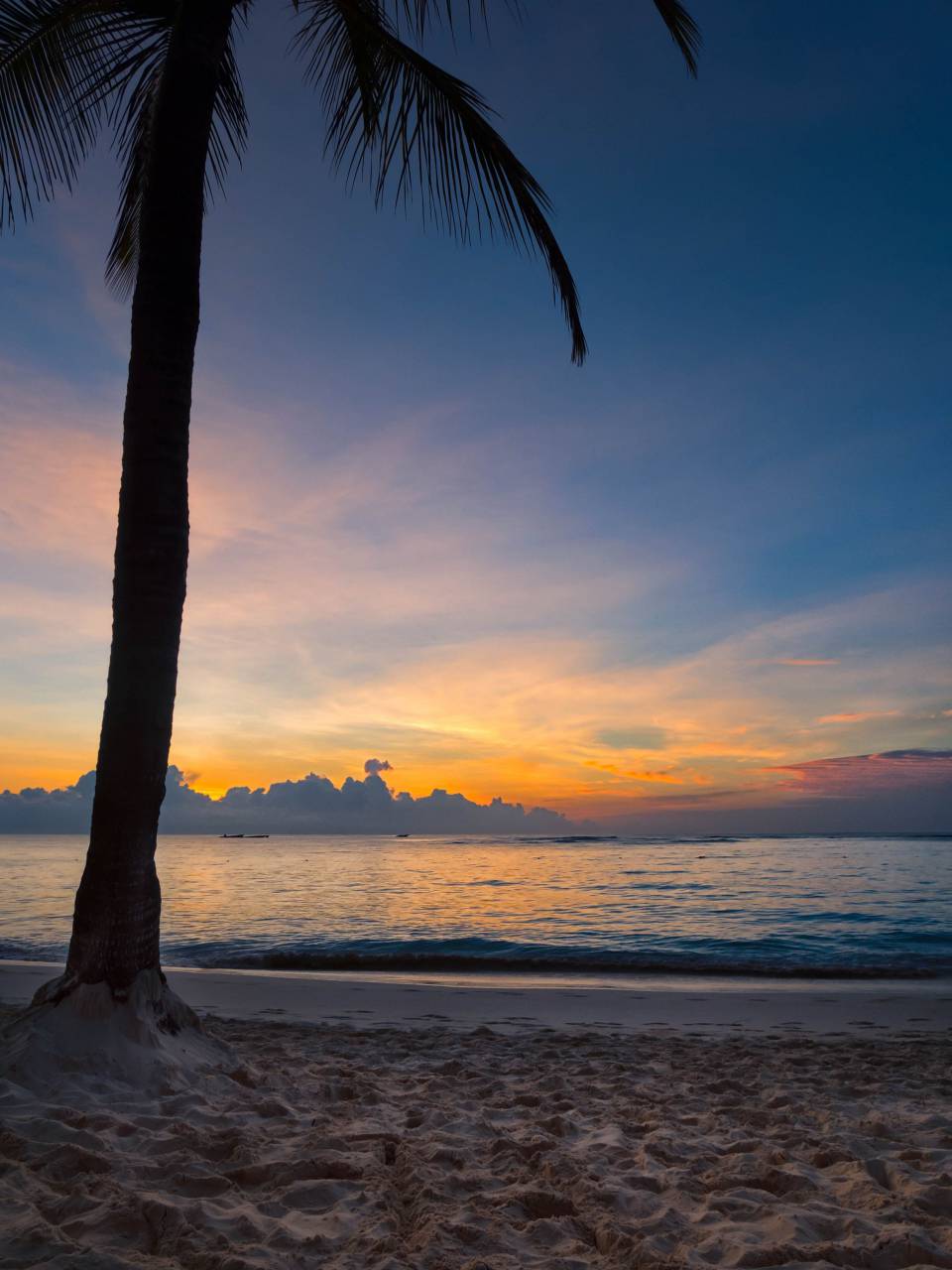 vacaciones, playa, puesta de sol, palmeras, hermosa, fondo de pantalla móvil, océano, agua, naturaleza, al aire libre, arena, olas, cielo, nubes, luz del sol, tropical, viajar, turismo,