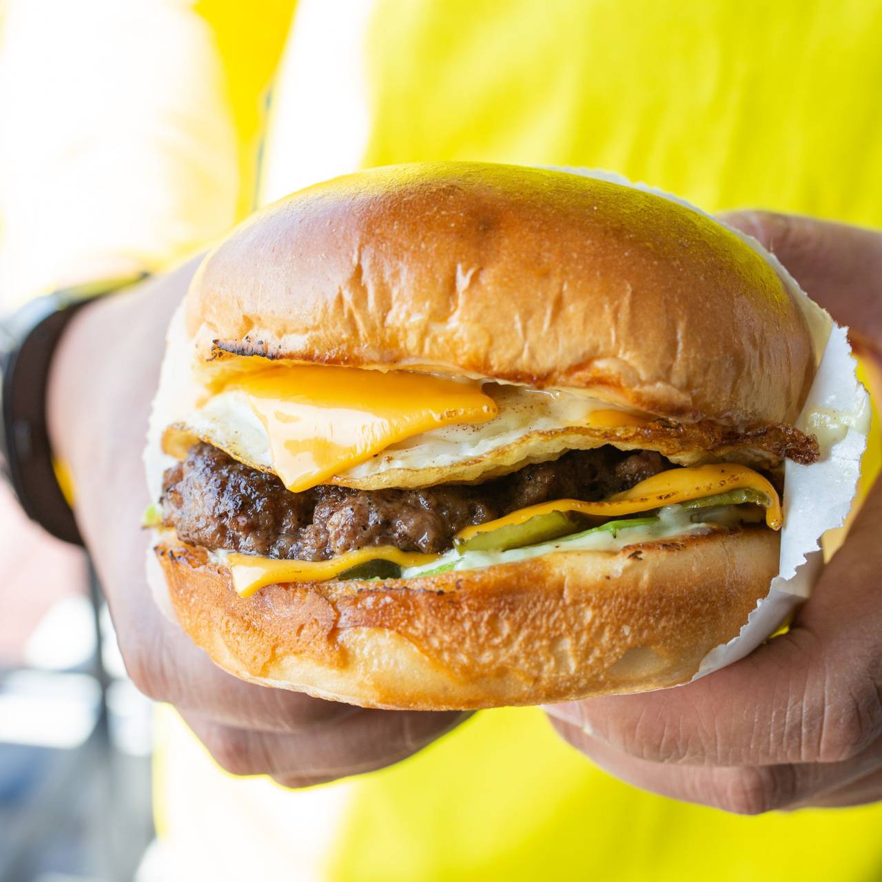 burger, food, sandwich, hamburger, background, snack, cheeseburger, hand, isolated, closeup, eat, tasty, delicious, holding, meal, concept, meat, fast, unhealthy, white, bun, cheese, tomato, fastfood, lettuce, grilled, fresh, beef, lunch, bread, dinner, american, advertisement, classic, finger, vegetable, onion, symbol, skin, sign, palm, body, gesture, young, male, beautiful, empty, asia, blank, 