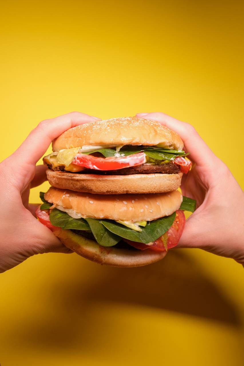 🥇 Image of Hand holding burger - 【FREE PHOTO】 100030434